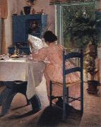 Laurits Andersen Ring at breakfast oil painting on canvas